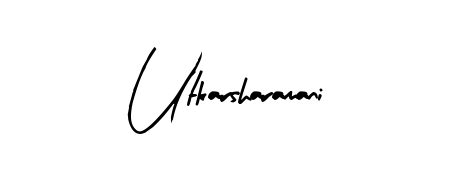 Get inspired by this graceful Arty Signature signature style for name Utkarsharamani. Smooth loops and balanced proportions for everyday use. Utkarsharamani signature style 8 images and pictures png