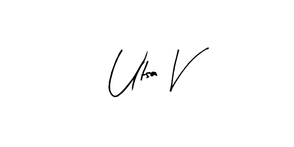 It looks lik you need a new signature style for name Utsa V. Design unique handwritten (Arty Signature) signature with our free signature maker in just a few clicks. Utsa V signature style 8 images and pictures png