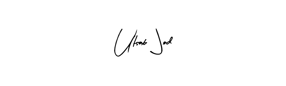 How to make Utsab  Jod name signature. Use Arty Signature style for creating short signs online. This is the latest handwritten sign. Utsab  Jod signature style 8 images and pictures png