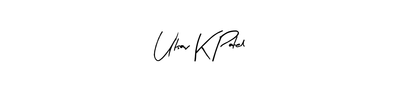 Also You can easily find your signature by using the search form. We will create Utsav K Patel name handwritten signature images for you free of cost using Arty Signature sign style. Utsav K Patel signature style 8 images and pictures png