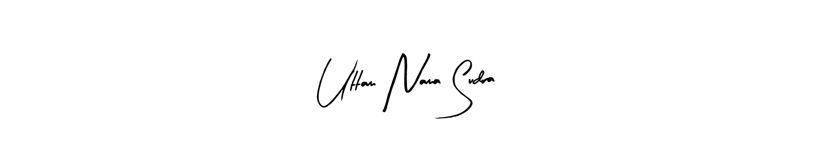 Create a beautiful signature design for name Uttam Nama Sudra. With this signature (Arty Signature) fonts, you can make a handwritten signature for free. Uttam Nama Sudra signature style 8 images and pictures png