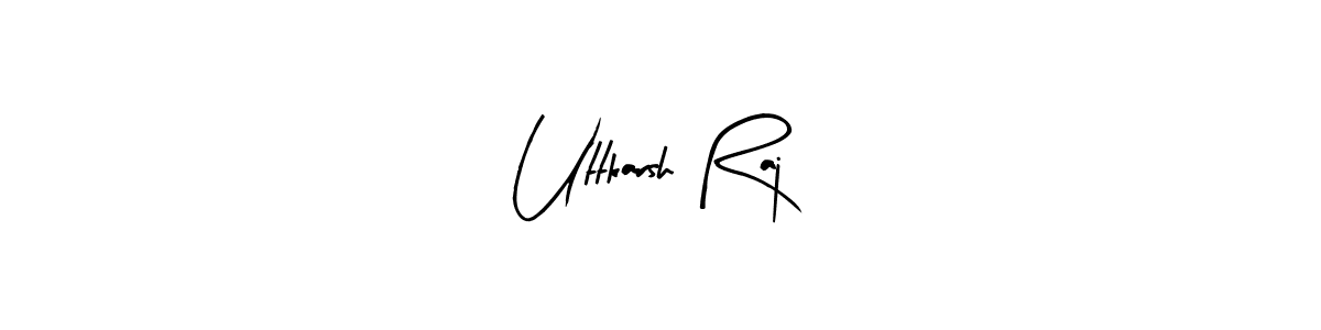 Make a beautiful signature design for name Uttkarsh Raj. With this signature (Arty Signature) style, you can create a handwritten signature for free. Uttkarsh Raj signature style 8 images and pictures png