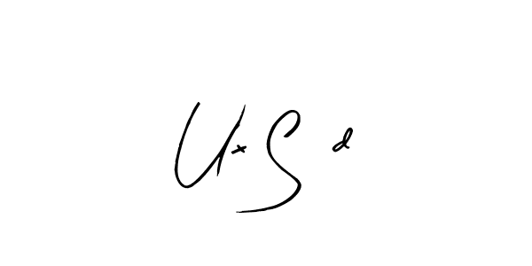 Similarly Arty Signature is the best handwritten signature design. Signature creator online .You can use it as an online autograph creator for name Ux S!d. Ux S!d signature style 8 images and pictures png
