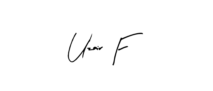 This is the best signature style for the Uzair F name. Also you like these signature font (Arty Signature). Mix name signature. Uzair F signature style 8 images and pictures png