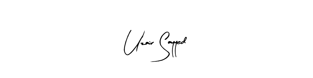 Use a signature maker to create a handwritten signature online. With this signature software, you can design (Arty Signature) your own signature for name Uzair Sayyed. Uzair Sayyed signature style 8 images and pictures png