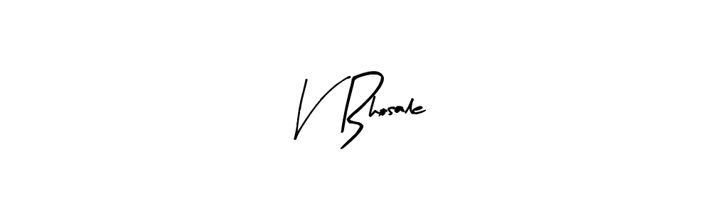 Design your own signature with our free online signature maker. With this signature software, you can create a handwritten (Arty Signature) signature for name V  Bhosale. V  Bhosale signature style 8 images and pictures png