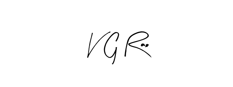 Create a beautiful signature design for name V  G Rao. With this signature (Arty Signature) fonts, you can make a handwritten signature for free. V  G Rao signature style 8 images and pictures png