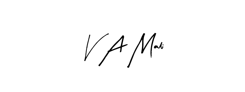 You should practise on your own different ways (Arty Signature) to write your name (V A Mali) in signature. don't let someone else do it for you. V A Mali signature style 8 images and pictures png