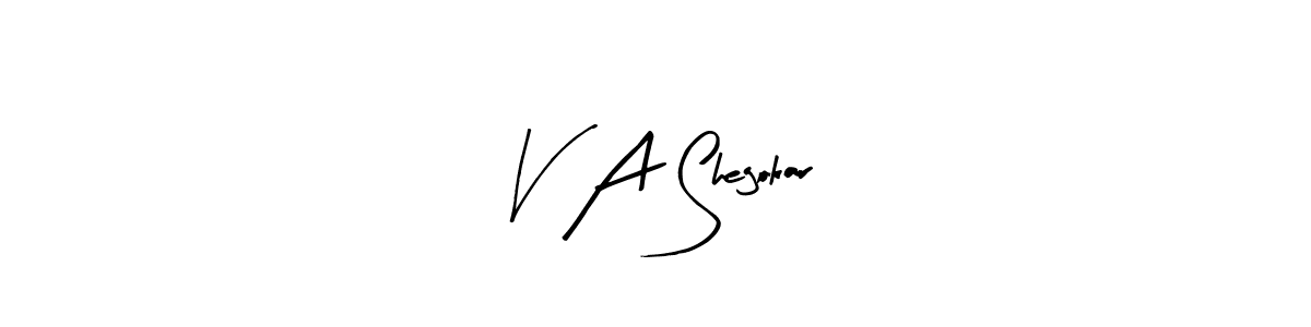 Here are the top 10 professional signature styles for the name V A Shegokar. These are the best autograph styles you can use for your name. V A Shegokar signature style 8 images and pictures png