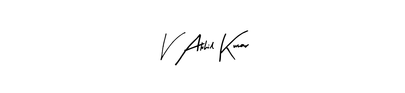 Make a beautiful signature design for name V Akhil Kumar. Use this online signature maker to create a handwritten signature for free. V Akhil Kumar signature style 8 images and pictures png