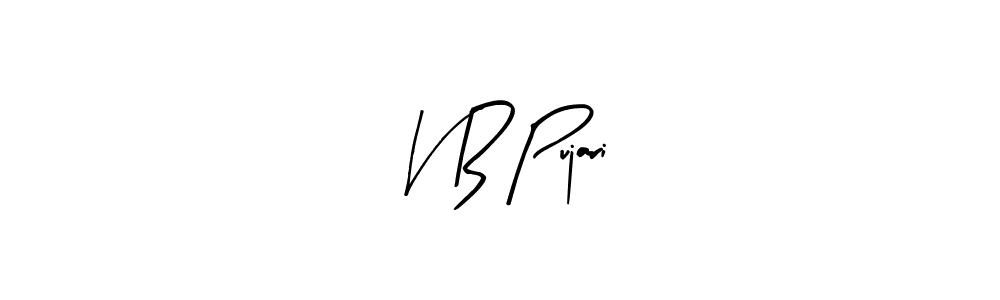 The best way (Arty Signature) to make a short signature is to pick only two or three words in your name. The name V B Pujari include a total of six letters. For converting this name. V B Pujari signature style 8 images and pictures png