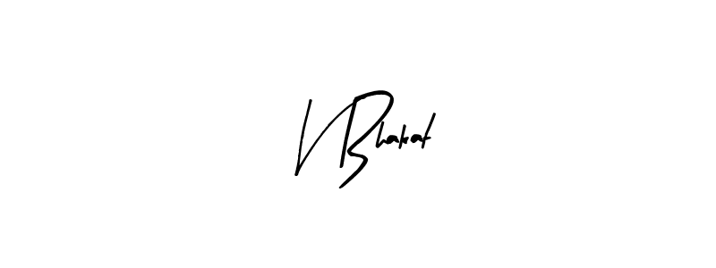 Arty Signature is a professional signature style that is perfect for those who want to add a touch of class to their signature. It is also a great choice for those who want to make their signature more unique. Get V Bhakat name to fancy signature for free. V Bhakat signature style 8 images and pictures png