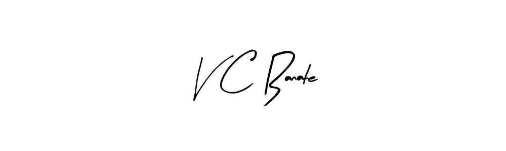 The best way (Arty Signature) to make a short signature is to pick only two or three words in your name. The name V C Banate include a total of six letters. For converting this name. V C Banate signature style 8 images and pictures png