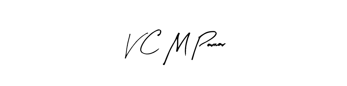 Similarly Arty Signature is the best handwritten signature design. Signature creator online .You can use it as an online autograph creator for name V C M Parmar. V C M Parmar signature style 8 images and pictures png