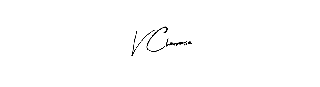 How to make V Chaurasia signature? Arty Signature is a professional autograph style. Create handwritten signature for V Chaurasia name. V Chaurasia signature style 8 images and pictures png