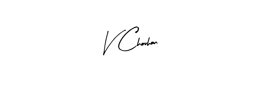 How to make V Chouhan signature? Arty Signature is a professional autograph style. Create handwritten signature for V Chouhan name. V Chouhan signature style 8 images and pictures png