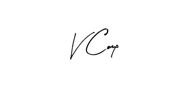 Make a beautiful signature design for name V Comp. With this signature (Arty Signature) style, you can create a handwritten signature for free. V Comp signature style 8 images and pictures png