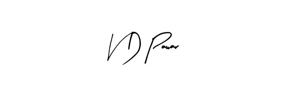 Arty Signature is a professional signature style that is perfect for those who want to add a touch of class to their signature. It is also a great choice for those who want to make their signature more unique. Get V D Pawar name to fancy signature for free. V D Pawar signature style 8 images and pictures png