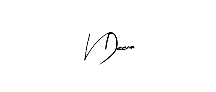 if you are searching for the best signature style for your name V Deena. so please give up your signature search. here we have designed multiple signature styles  using Arty Signature. V Deena signature style 8 images and pictures png