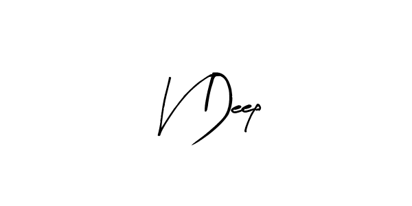 if you are searching for the best signature style for your name V Deep. so please give up your signature search. here we have designed multiple signature styles  using Arty Signature. V Deep signature style 8 images and pictures png