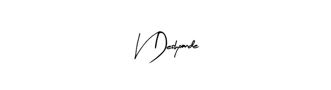 Make a beautiful signature design for name V Deshpande. Use this online signature maker to create a handwritten signature for free. V Deshpande signature style 8 images and pictures png