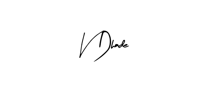 How to Draw V Dhade signature style? Arty Signature is a latest design signature styles for name V Dhade. V Dhade signature style 8 images and pictures png