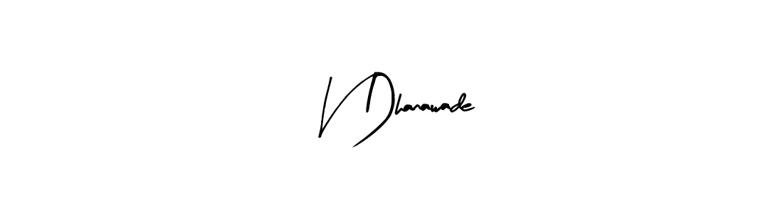 Best and Professional Signature Style for V Dhanawade. Arty Signature Best Signature Style Collection. V Dhanawade signature style 8 images and pictures png