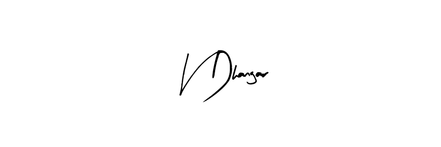 Here are the top 10 professional signature styles for the name V Dhangar. These are the best autograph styles you can use for your name. V Dhangar signature style 8 images and pictures png