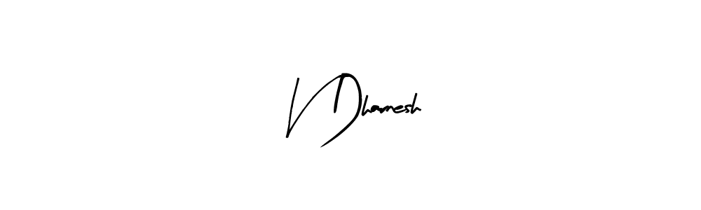 Design your own signature with our free online signature maker. With this signature software, you can create a handwritten (Arty Signature) signature for name V Dharnesh. V Dharnesh signature style 8 images and pictures png