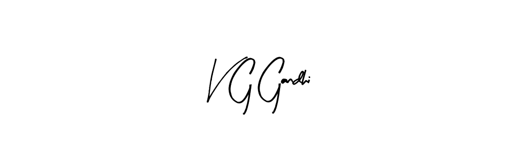 Arty Signature is a professional signature style that is perfect for those who want to add a touch of class to their signature. It is also a great choice for those who want to make their signature more unique. Get V G Gandhi name to fancy signature for free. V G Gandhi signature style 8 images and pictures png