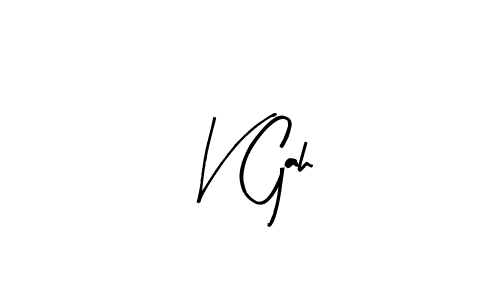 Make a beautiful signature design for name V Gah. With this signature (Arty Signature) style, you can create a handwritten signature for free. V Gah signature style 8 images and pictures png