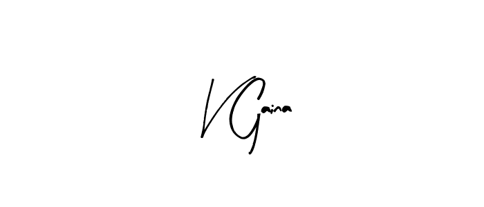 Arty Signature is a professional signature style that is perfect for those who want to add a touch of class to their signature. It is also a great choice for those who want to make their signature more unique. Get V Gaina name to fancy signature for free. V Gaina signature style 8 images and pictures png