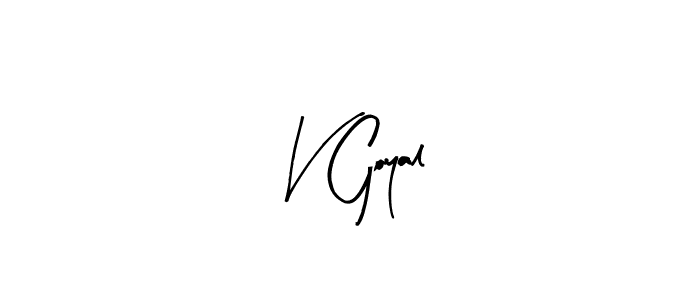 Design your own signature with our free online signature maker. With this signature software, you can create a handwritten (Arty Signature) signature for name V Goyal. V Goyal signature style 8 images and pictures png