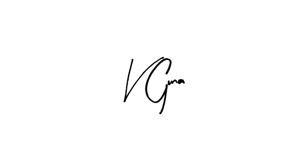 Design your own signature with our free online signature maker. With this signature software, you can create a handwritten (Arty Signature) signature for name V Guna. V Guna signature style 8 images and pictures png