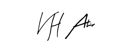 A dynamic signature style for V H Ahir using Arty Signature script. Designed to look authentic, handwritten, and professional. V H Ahir signature style 8 images and pictures png