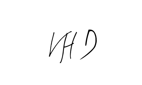 Design your own signature with our free online signature maker. With this signature software, you can create a handwritten (Arty Signature) signature for name V H D. V H D signature style 8 images and pictures png