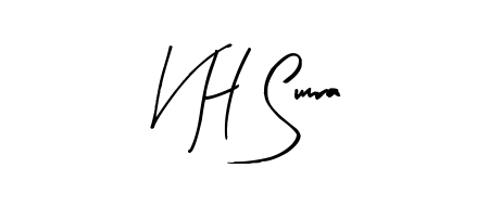 The Arty Signature handwriting style adds charm and authenticity to name V H Sumra. A wonderful choice for personal thank-you notes. V H Sumra signature style 8 images and pictures png