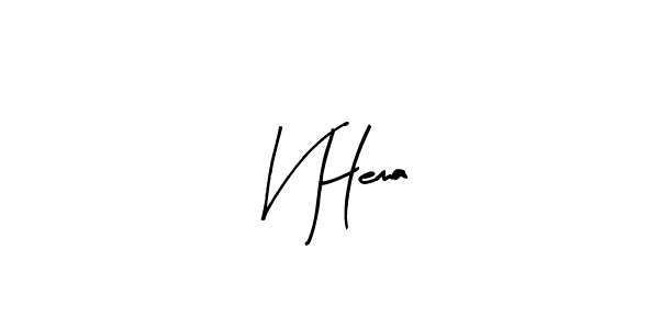 Design your own signature with our free online signature maker. With this signature software, you can create a handwritten (Arty Signature) signature for name V Hema. V Hema signature style 8 images and pictures png