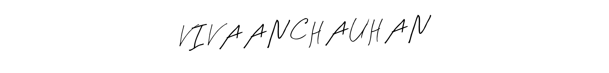 Similarly Arty Signature is the best handwritten signature design. Signature creator online .You can use it as an online autograph creator for name V I V A A N C H A U H A N. V I V A A N C H A U H A N signature style 8 images and pictures png