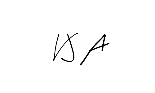 Make a beautiful signature design for name V J A. With this signature (Arty Signature) style, you can create a handwritten signature for free. V J A signature style 8 images and pictures png