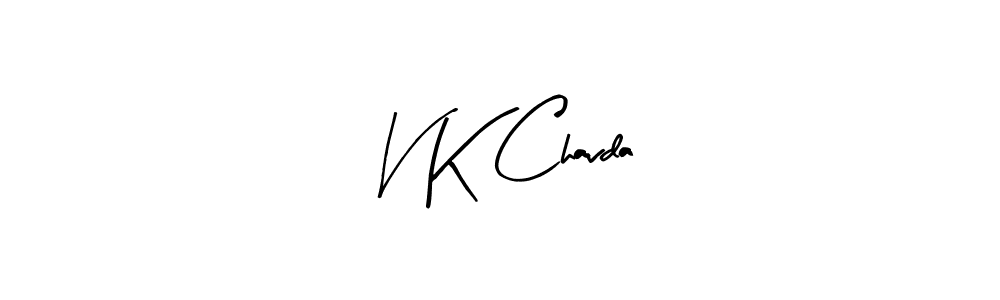 Use a signature maker to create a handwritten signature online. With this signature software, you can design (Arty Signature) your own signature for name V K Chavda. V K Chavda signature style 8 images and pictures png