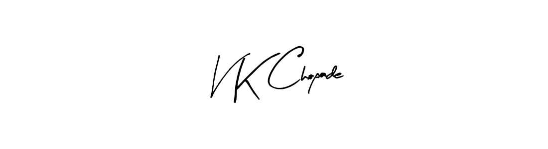 Make a beautiful signature design for name V K Chopade. With this signature (Arty Signature) style, you can create a handwritten signature for free. V K Chopade signature style 8 images and pictures png
