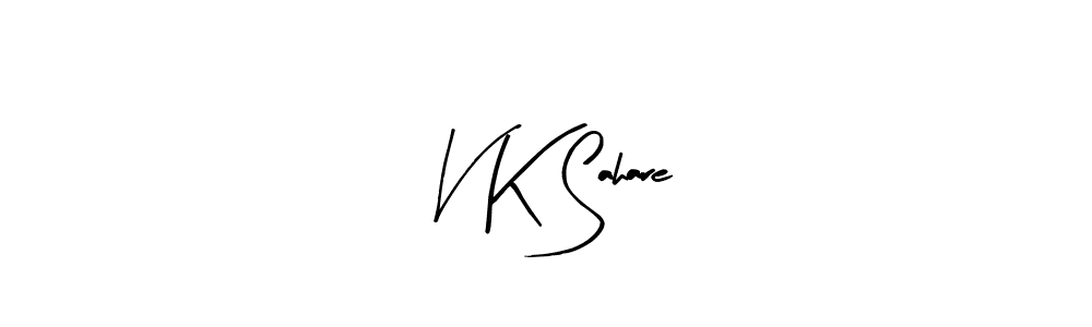 Create a beautiful signature design for name V K Sahare. With this signature (Arty Signature) fonts, you can make a handwritten signature for free. V K Sahare signature style 8 images and pictures png