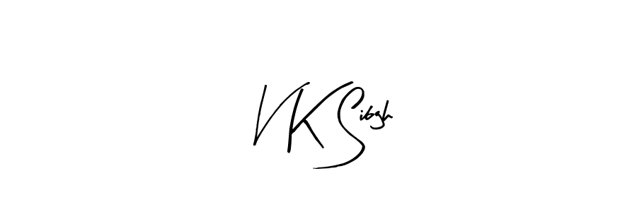 Use a signature maker to create a handwritten signature online. With this signature software, you can design (Arty Signature) your own signature for name V K Sibgh. V K Sibgh signature style 8 images and pictures png