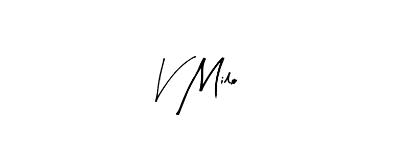 This is the best signature style for the V Miloš name. Also you like these signature font (Arty Signature). Mix name signature. V Miloš signature style 8 images and pictures png