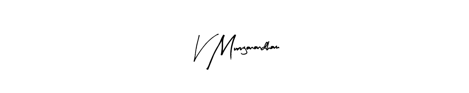 How to make V Muruganandham name signature. Use Arty Signature style for creating short signs online. This is the latest handwritten sign. V Muruganandham signature style 8 images and pictures png