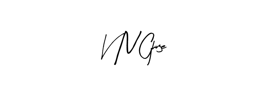 Similarly Arty Signature is the best handwritten signature design. Signature creator online .You can use it as an online autograph creator for name V N Ghuge. V N Ghuge signature style 8 images and pictures png