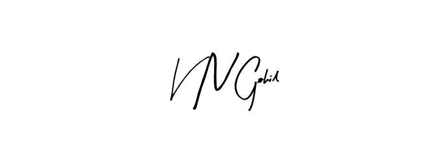 This is the best signature style for the V N Gohil name. Also you like these signature font (Arty Signature). Mix name signature. V N Gohil signature style 8 images and pictures png