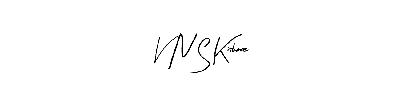 Similarly Arty Signature is the best handwritten signature design. Signature creator online .You can use it as an online autograph creator for name V N S Kishore. V N S Kishore signature style 8 images and pictures png