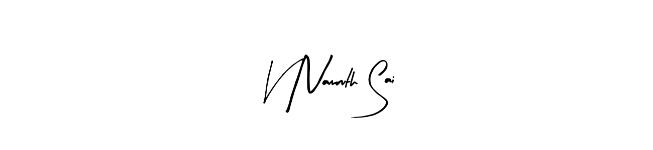 Also we have V Namruth Sai name is the best signature style. Create professional handwritten signature collection using Arty Signature autograph style. V Namruth Sai signature style 8 images and pictures png